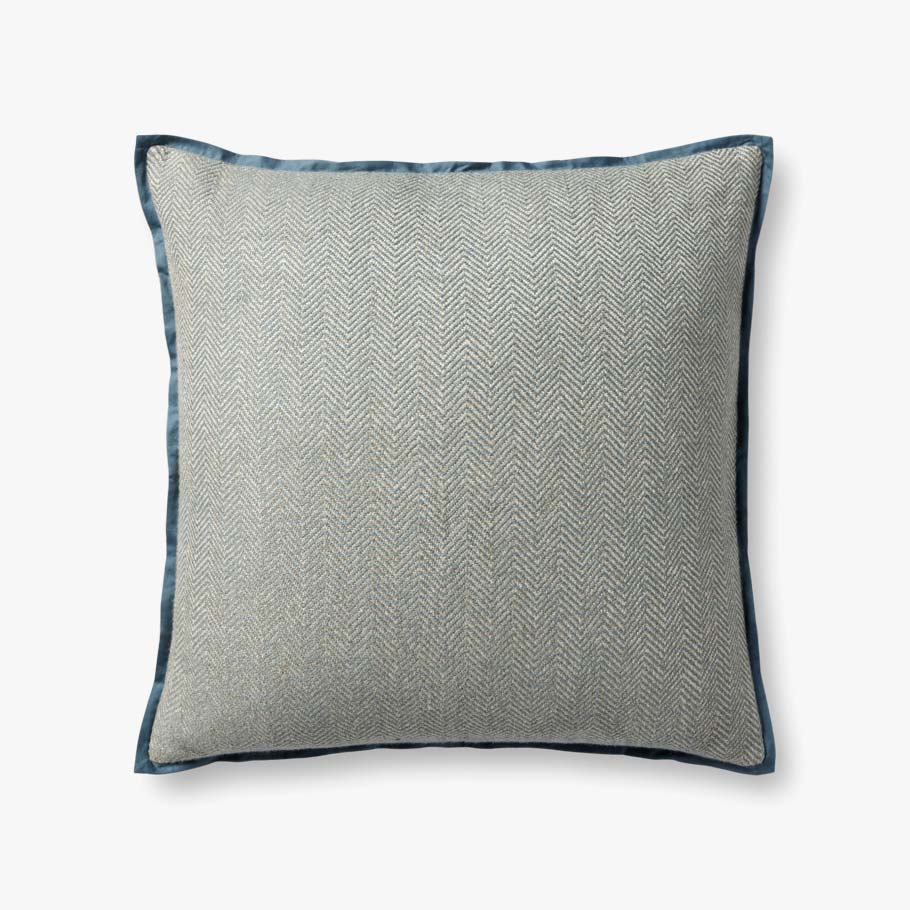 22" x 22" Blue Down-Filled Pillow