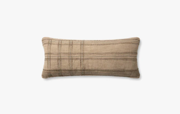 13" x 35" Cali Plaid Down Pillow