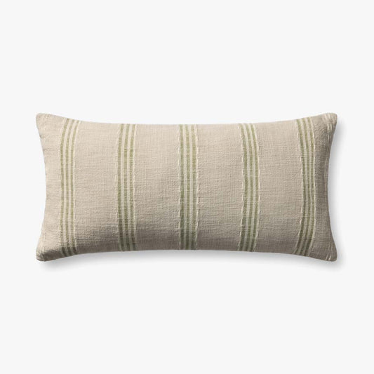 12" x 27" Nat/Grn Down-Filled Pillow