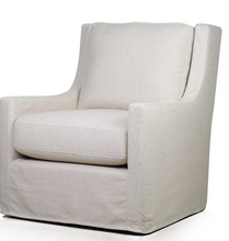 Load image into Gallery viewer, Miles Slipcovered Swivel Chair
