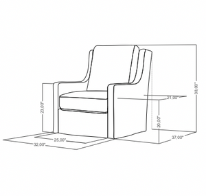 Miles Slip Cover Swivel Chair